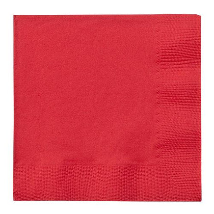 Durable and absorbent Beverage Napkins in White, Red, Gold, Blue, and Black. Perfect for cocktails, appetizers, and parties. Elegant, versatile, and disposable for every event or special occasion.