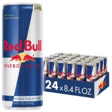 Red Bull Energy Drink, 8.4 fl oz cans, case of 24, provides energy and focus with caffeine, taurine, and B-vitamins in convenient single servings.
