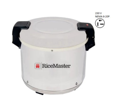 23-quart stainless steel rice warmer, 230V, designed for keeping large batches of rice warm in commercial kitchens or high-demand settings.



