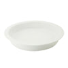 Large round porcelain pan 15 3/8 inch, ideal for baking, roasting, and serving. Durable, scratch-resistant, and oven-safe. Perfect for home, restaurant, and catering use. Sleek white finish.