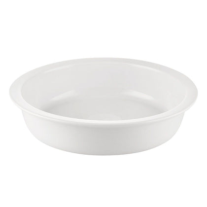White porcelain round pan, 48oz, 10 1/4