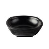 Round matte black sauce dish, 3-1/8