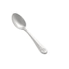 Royal 18/8 Extra Heavyweight stainless steel teaspoon with polished finish, 6 1/8 inch length, case of 25 dozen, ideal for restaurants, catering, hotels, and banquet service settings.
