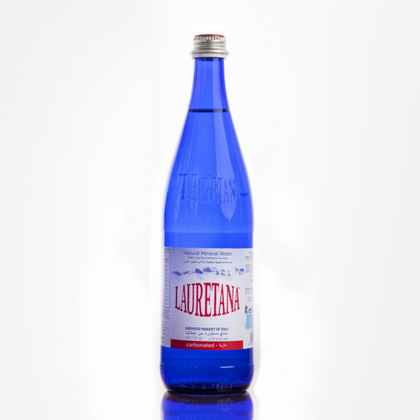 Laurentana Sparkling Natural Mineral Water Blue Glass Bottles 750ml Pack of 12