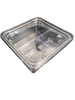 3 compartment transparent plastic tamper-proof snack box with lids clear durable food-safe portable meal prep portion control secure storage compact design on-the-go snacking