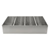 SCB-4, 20oz Stainless Steel 4 Compartment Cutlery Bin
