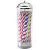 SDP-3, Stainless Steel Top SAN Cylinder Straw Dispenser