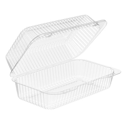 60oz clear food storage container with secure hinged design