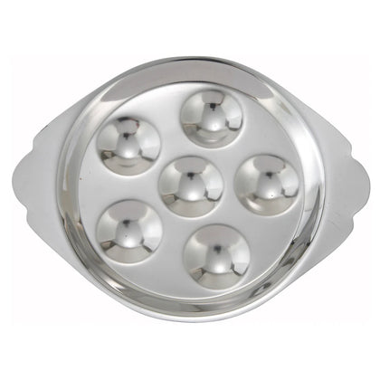 SND-6, 6 Holes Stainless Steel Snail Dish