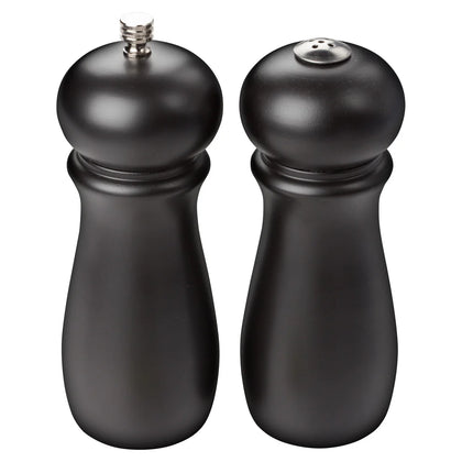 SP-612, Black Wooden Salt & Pepper Grinder Set