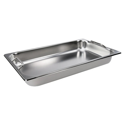 SPF2-HD, Stainless Steel Full-size Steam Pan w/Hdls