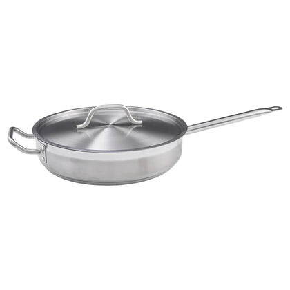 SSET-3 to 7, 3-7qt S/S Saute Pan w/Cover