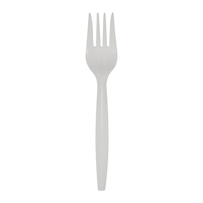 Dixie SmartStock Series-B Medium-Weight Polypropylene White Plastic Forks