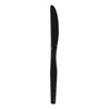 Smartstock Polystyrene Black Disposable Plastic Cutlery Knife