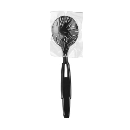 Black Disposable Heavy-Weight Polypropylene Wrapped Soup Spoon Refill