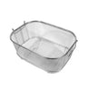 A durable stainless steel sink strainer basket designed to catch food particles and prevent clogs.



