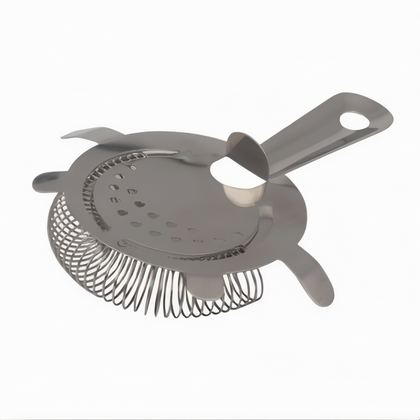4-Prong Cocktail Strainer, Stanton Trading, made from durable stainless steel with a classic 4-prong design for secure fit and effective straining. Ideal for bartenders and mixologists in bars, restaurants, and cocktail lounges.