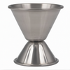 3/4 oz. x 1-1/2 oz. Jigger, Stanton Trading, made of durable stainless steel with dual measurement sides for accurate pouring. Ideal for precise cocktail mixing in bars, restaurants, and home bartending.