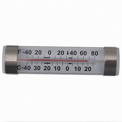 -40 to 80°F Tube Type Freezer Thermometer, Stanton Trading, features a compact, easy-to-read design with both Fahrenheit and Celsius readings. Durable construction ensures accurate temperature monitoring in extreme cold. Ideal for monitoring commercial and home freezers.