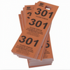 Orange Coat Room Check Tickets, Stanton Trading, cardboard triplicate tickets, durable and easy to write on, 1 box; ideal for efficient and organized coat check operations in restaurants, hotels, and event venues.