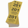 Yellow Coat Room Check Tickets, Stanton Trading, cardboard triplicate tickets, durable and easy to write on, 1 box; ideal for efficient and organized coat check operations in restaurants, hotels, and event venues.