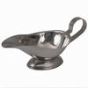 3 oz. Gravy Boat, Stanton Trading, features a handle and foot welded to the body, made from polished 18/8 stainless steel. Ideal for serving gravy, sauces, and dressings in restaurants and catering.