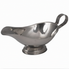 8 oz. Gravy Boat, Stanton Trading, features a handle and foot welded to the body, made from polished 18/8 stainless steel. Ideal for serving gravy, sauces, and dressings in restaurants and catering.