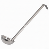 3 oz. Ladle, Stanton Trading, made from one-piece stainless steel for durability and easy cleaning. Features a smooth bowl and long handle for efficient serving. Ideal for soups, stews, sauces, and other liquid-based dishes in professional or home kitchens.