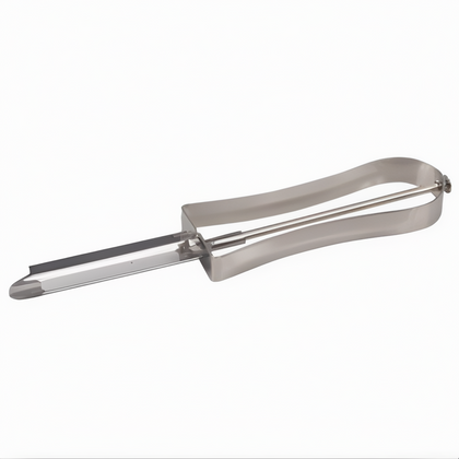 Vegetable Peeler, Stanton Trading, manual swivel design made from stainless steel, carded for retail display. Ideal for peeling fruits and vegetables in commercial kitchens, restaurants, and home use.