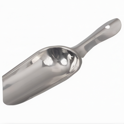 4 oz. Bar Scoop, Stanton Trading, made from durable stainless steel with a sleek, polished finish. Ideal for measuring and serving ingredients, ice, or garnishes in bars, restaurants, and catering events.