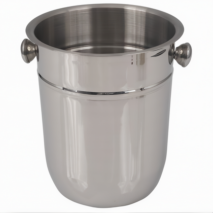 Champagne Bucket, Stanton Trading, made of durable stainless steel with a polished finish; designed without a stand. Ideal for chilling and serving champagne or wine in restaurants, bars, and catered events.