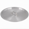 Cover for 15 Quart Stock Pot, Stanton Trading, made of durable aluminum with a sturdy handle, round shape ensures a secure fit, ideal for sealing in heat and moisture during cooking.
