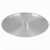 Cover for 32 Quart Stock Pot, Stanton Trading, made of durable aluminum with a sturdy handle, round shape ensures a secure fit, ideal for sealing in heat and moisture during cooking.