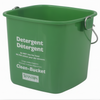3 Quart Clean-Bucket for Soap Solution, Stanton Trading, green, meets HACCP guidelines, durable plastic construction, clearly labeled; ideal for safe and sanitary cleaning practices in commercial kitchens and foodservice environments.