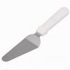 Pie Server with White Plastic Handle, Stanton Trading, features a durable stainless steel blade and ergonomic white plastic handle for comfortable grip and precise serving. Ideal for slicing and serving pies, cakes, and pastries in bakeries, restaurants, and catering services.