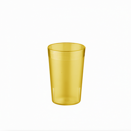 5oz. Tumbler, Stanton Trading, Amber pebbled SAN plastic, BPA-free, stackable, dishwasher safe. Packed 1 dozen. Ideal for foodservice.