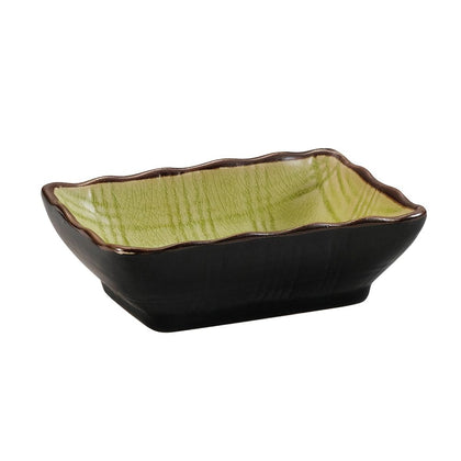 Sauce Dish – 3.25-Inch golden green stoneware, stylish, durable, and modern. Perfect for serving dipping sauces, condiments, and small sides. Chip-resistant, microwave- and dishwasher-safe for convenience.