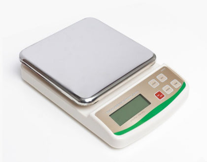 Digital portion control scale with 22LB capacity, stainless steel platform, durable and moisture-resistant, ideal for commercial kitchen food prep, packed 6 each per case