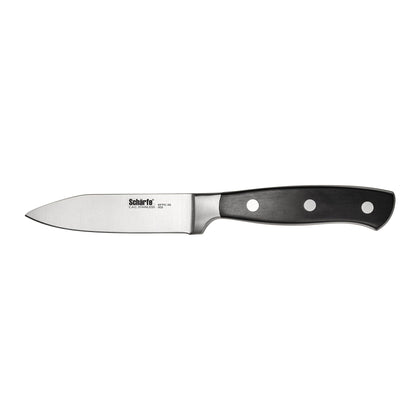 Scharfe 3.5-inch forged paring knife with razor-sharp blade, ergonomic handle, compact full-tang design for precision cutting, ideal for chefs, packed 72 each per case for commercial kitchens