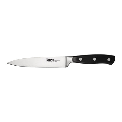 Scharfe 5-inch forged utility knife with razor-sharp blade, full-tang design, ergonomic handle, perfect for slicing and trimming, packed 72 each per case for chefs and commercial kitchen use