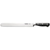 Schnell 10-inch slicing knife with Granton edge, ergonomic handle, razor-sharp blade, full-tang design, professional kitchen tool for smooth meat slicing, packed 36 each per case for chefs