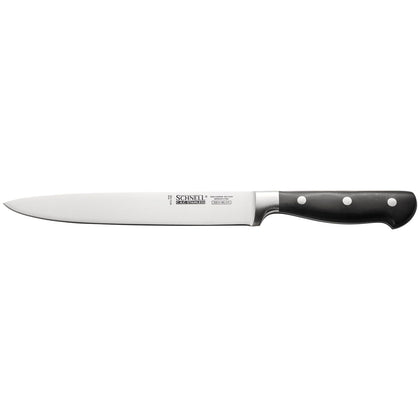 Schnell 8-inch carving knife with full-tang construction, razor-sharp blade, ergonomic handle, ideal for meat slicing and plating, professional kitchen tool, packed 36 each per case for chefs