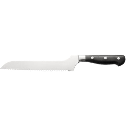 Schnell 8-3/8″ offset bread knife with serrated blade, ergonomic handle, rust-resistant, durable, and easy to clean. Ideal for slicing crusty or soft bread. (Packed By: 36 Each Per Case).