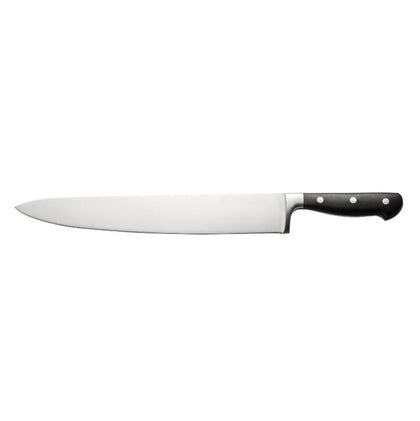 Schnell 12-inch chef knife with sharp stainless steel blade, ergonomic handle, rust-resistant, durable, and easy to clean. Ideal for professional kitchens. (Packed By: 36 Each Per Case).