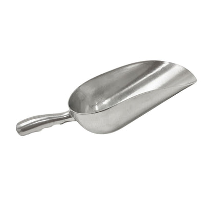 58oz aluminum scoop with wide deep bowl, ergonomic handle, durable, lightweight, and corrosion-resistant design—ideal for bulk scooping in commercial kitchens or stores.
