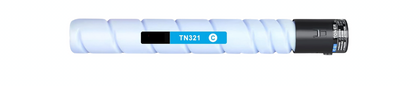 TN321 Cyan toner cartridge compatible with Konica Minolta BizHub C224, C284, C364, 25000 pages high-yield