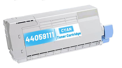 44059111 cyan toner cartridge compatible with Oki C810, C810dn, C810n, C830, C830dn, C830n printers, 8,000-page yield