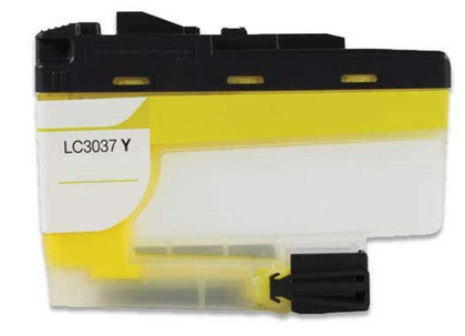 LC3037 yellow high yield ink cartridge compatible with Brother printers, 1500-page yield