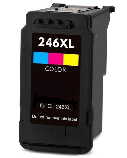 CL-246XL compatible color ink cartridge for Canon PIXMA printers, 300 pages, vibrant cyan, magenta, and yellow printing.