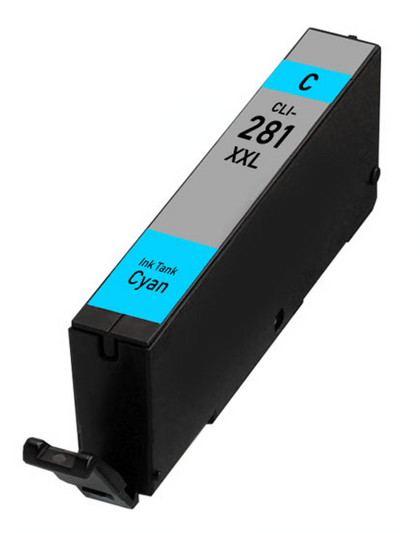CLI-281XXL cyan compatible ink cartridge for Canon printers, high-yield 830 pages, fits PIXMA TS6120, TS8120, TS9120.